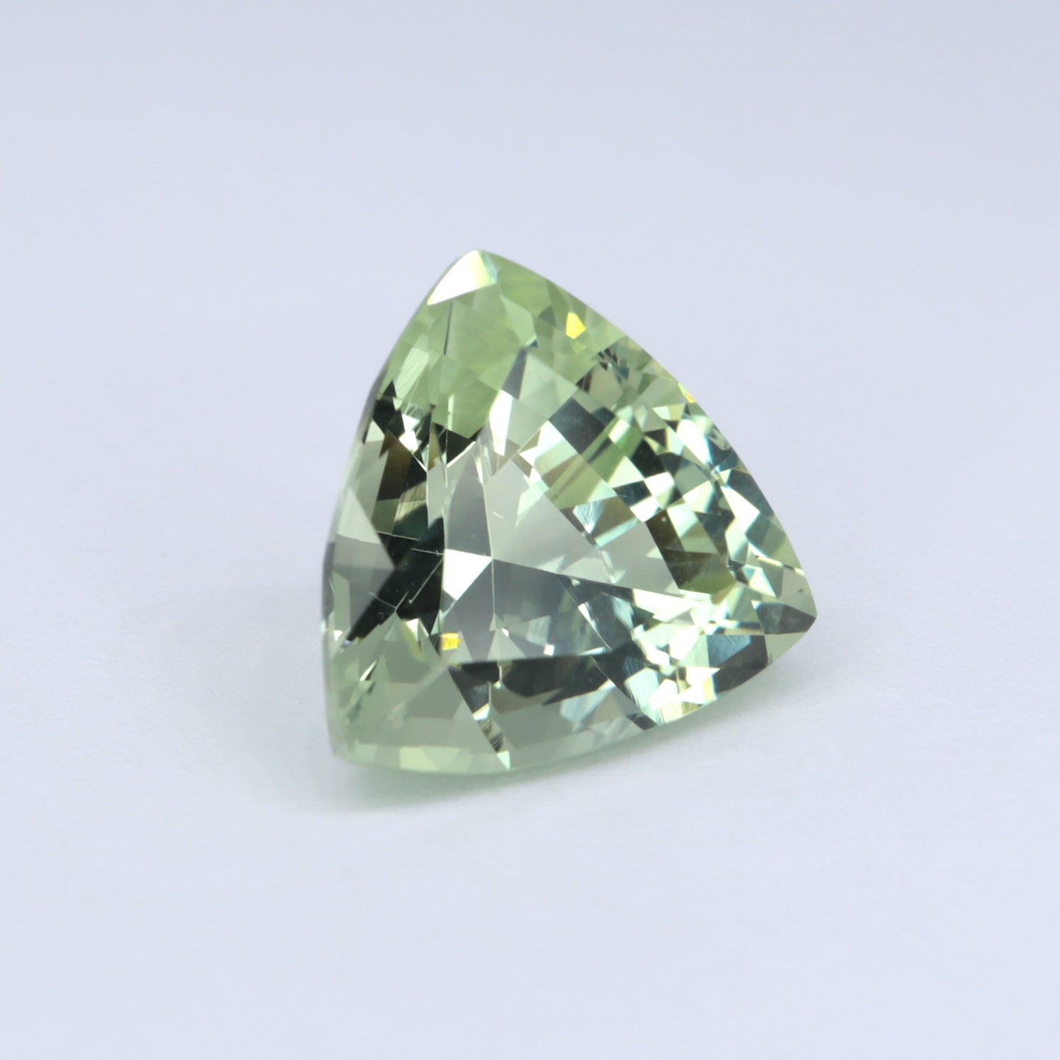 Prasiolite (Green Amethyst)/ Trillion cut – Stuart Gems