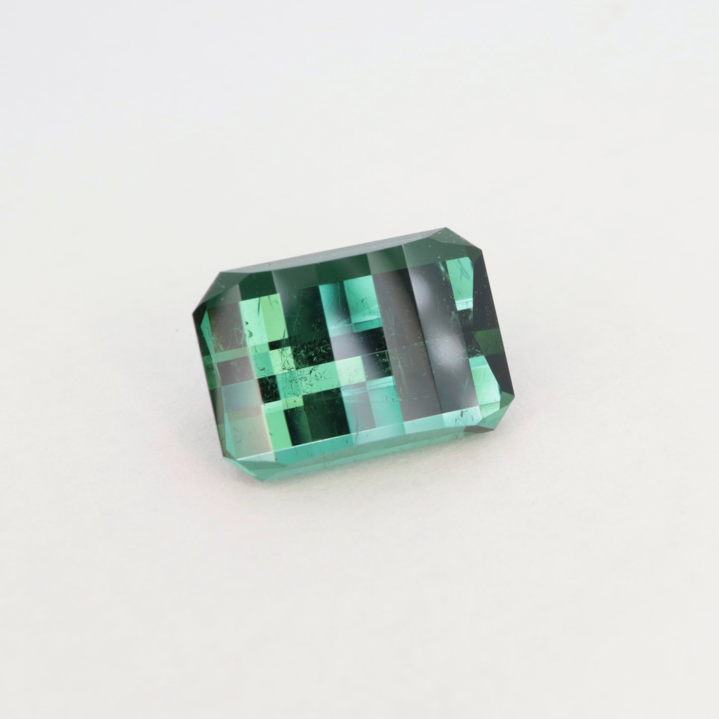 4.3ct Green Tourmaline / Pixel cut (Opposed Bar Cut)