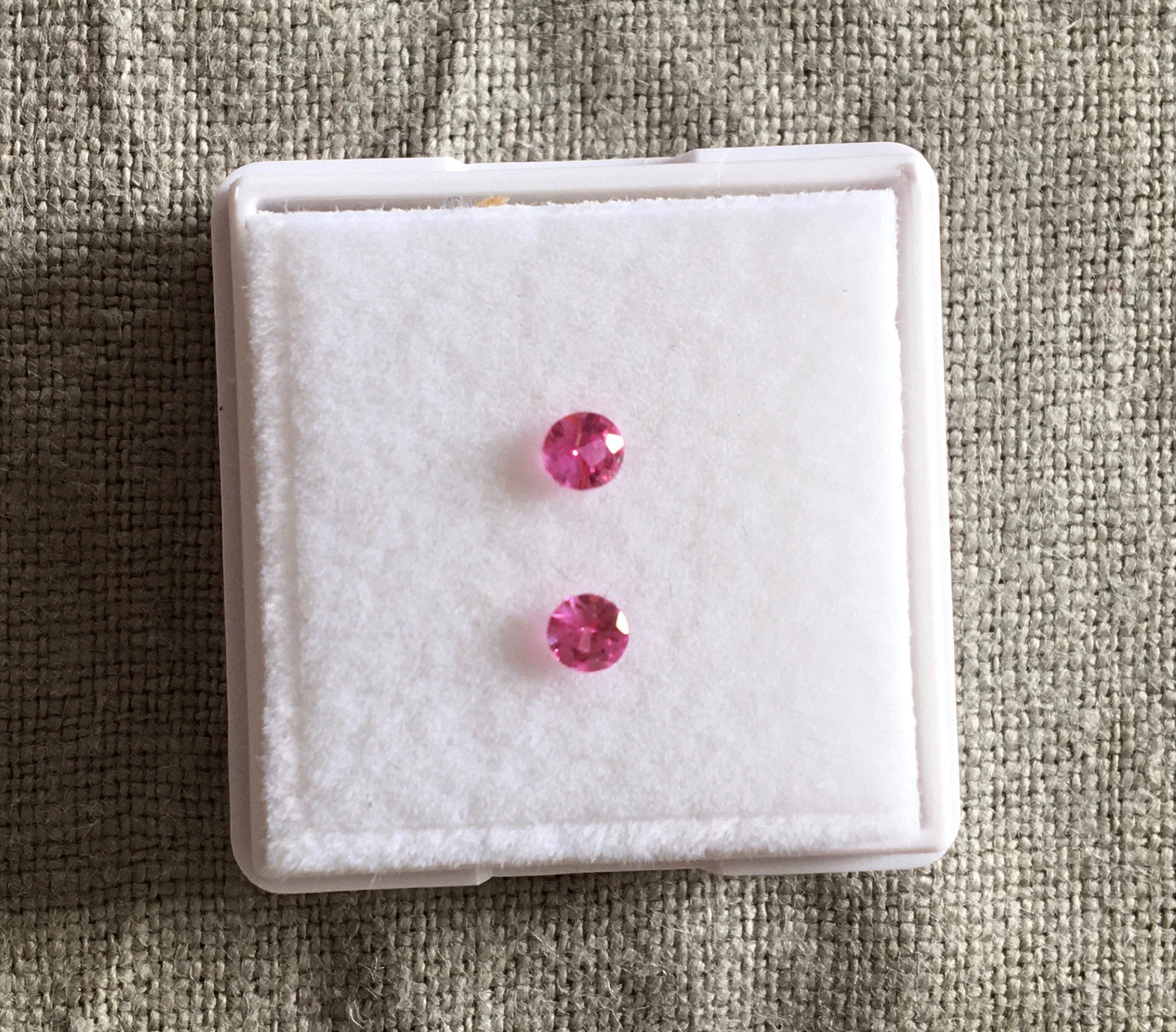 A pair of pink sapphire