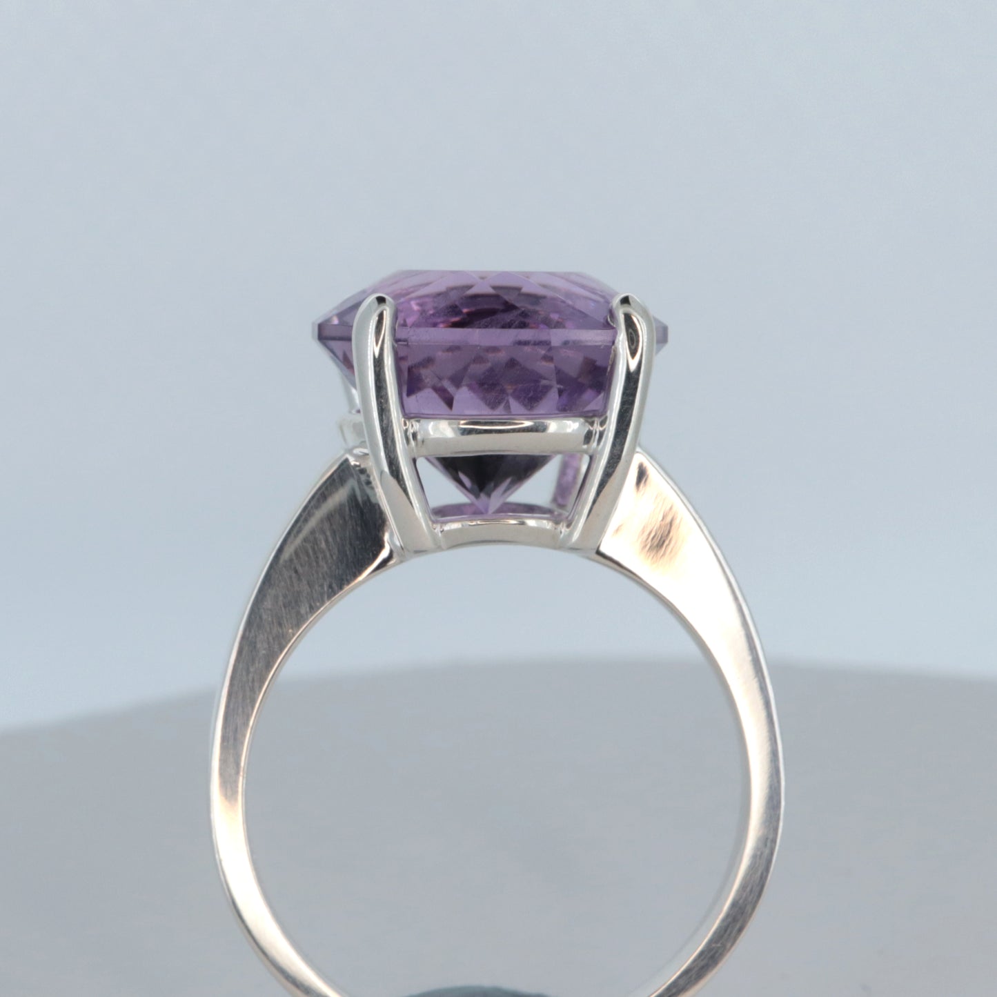 Amethyst 6.28ct 925 Sterling Silver Ring, featuring a stunning Portuguese Cut