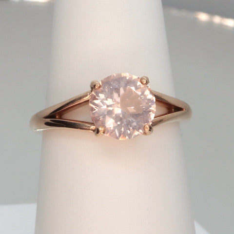 14K rose gold Morganite ring〜Dragon's eye〜