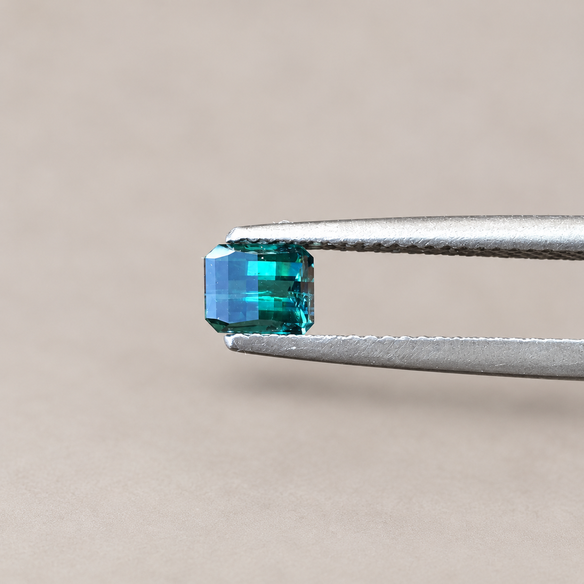 0.7ct Green Tourmaline  / Pixel cut (Opposed Bar Cut)