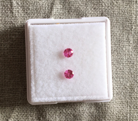 A pair of pink sapphire