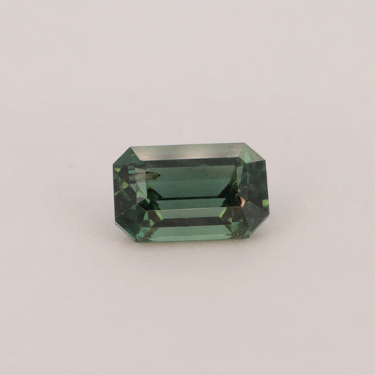 1.0ct Teal Sapphire/ Emerald cut