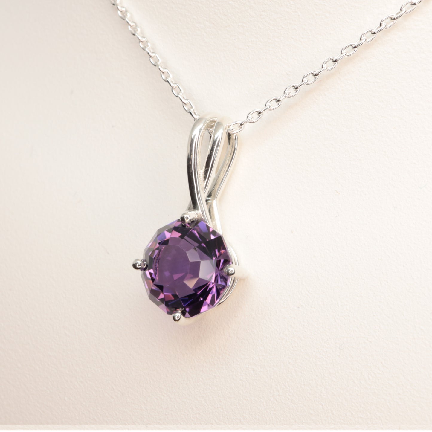 Amethyst 10mm / 925  Sterling Silver necklace top