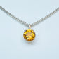 Citrine gemstone necklace  / 925 Sterling Silver chain
