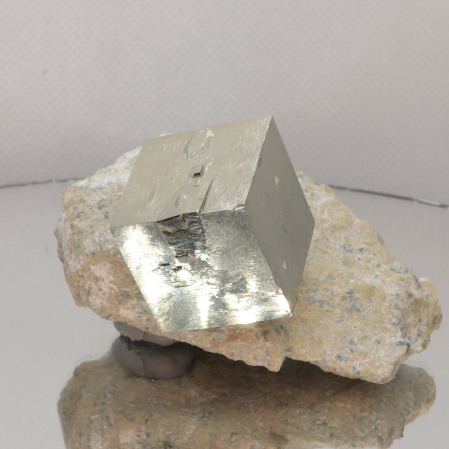 Pyrite Cube In Matrix / Crystal Specimen